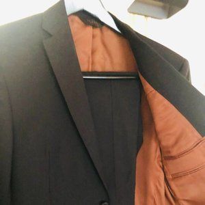 JoS. A. BANK. Black Pinstripe Slim Suit - 39R Suit Jacket + 33W Suit Pants